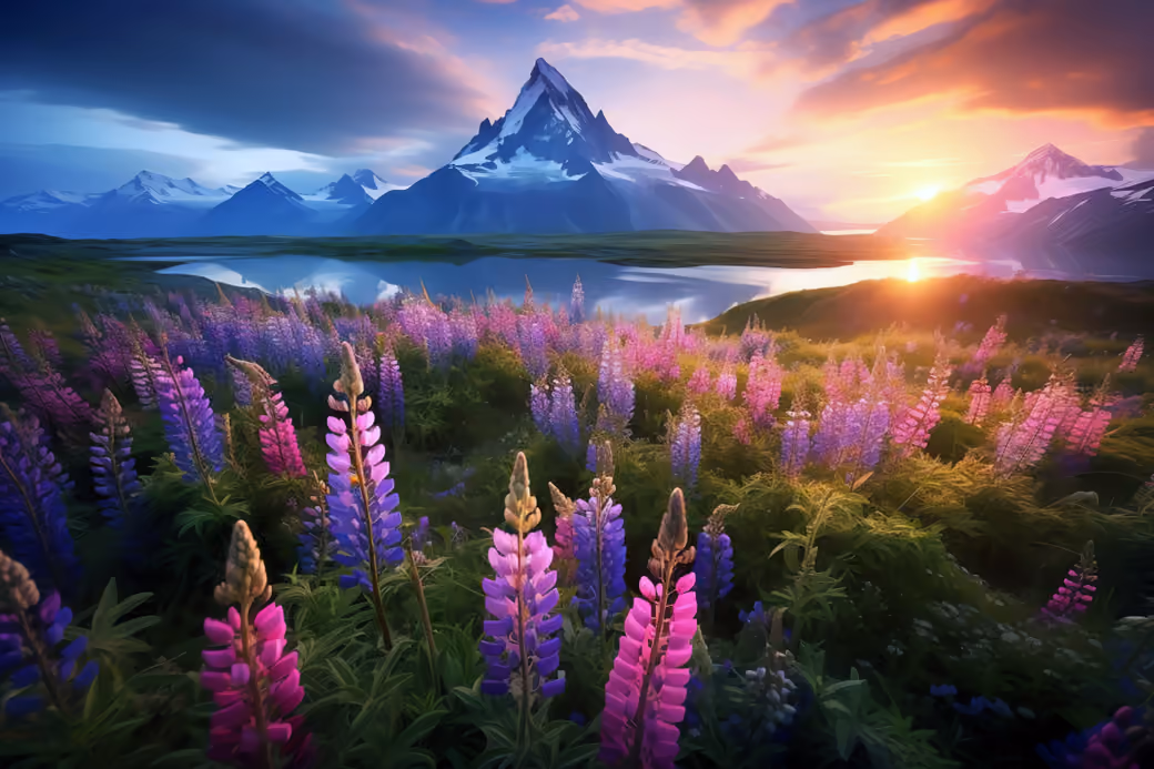 Sunset Over Alpine Mountains - Wallpapers for iPhone 13 Pro Max/12 Pro Max/14 Plus in 1284x2778 resolution