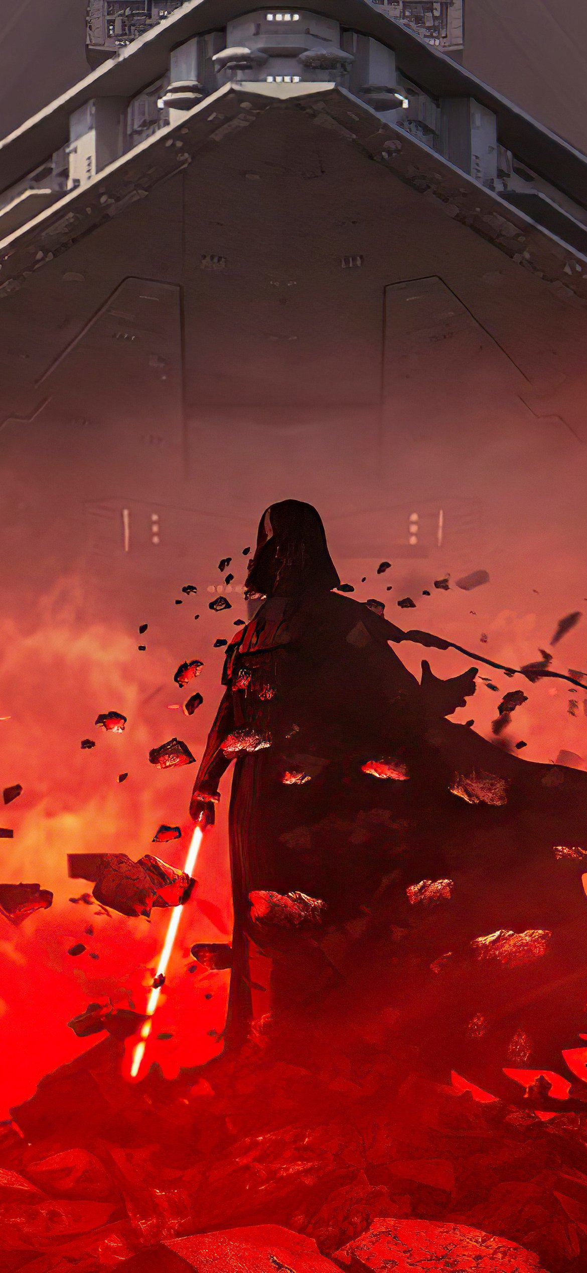 Darth Vader with Lightsaber - Wallpapers for iPhone 12 Pro/13 Pro/14 in 1170x2532 resolution