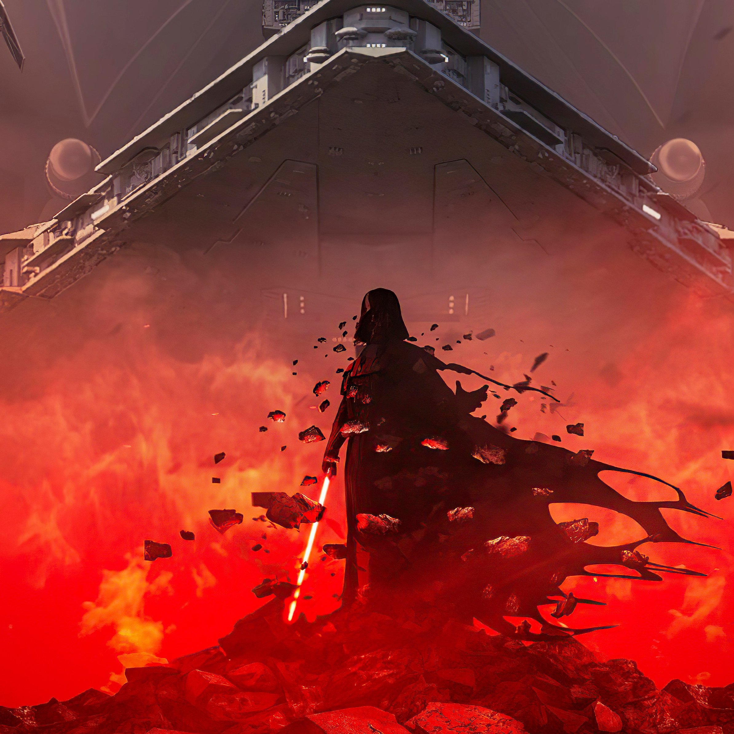 Darth Vader with Lightsaber - Wallpapers for iPad Pro 11″ in 2388x2388 resolution