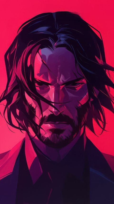 John Wick Minimalist Portrait - Wallpapers for LG/ASUS in 480x854 resolution