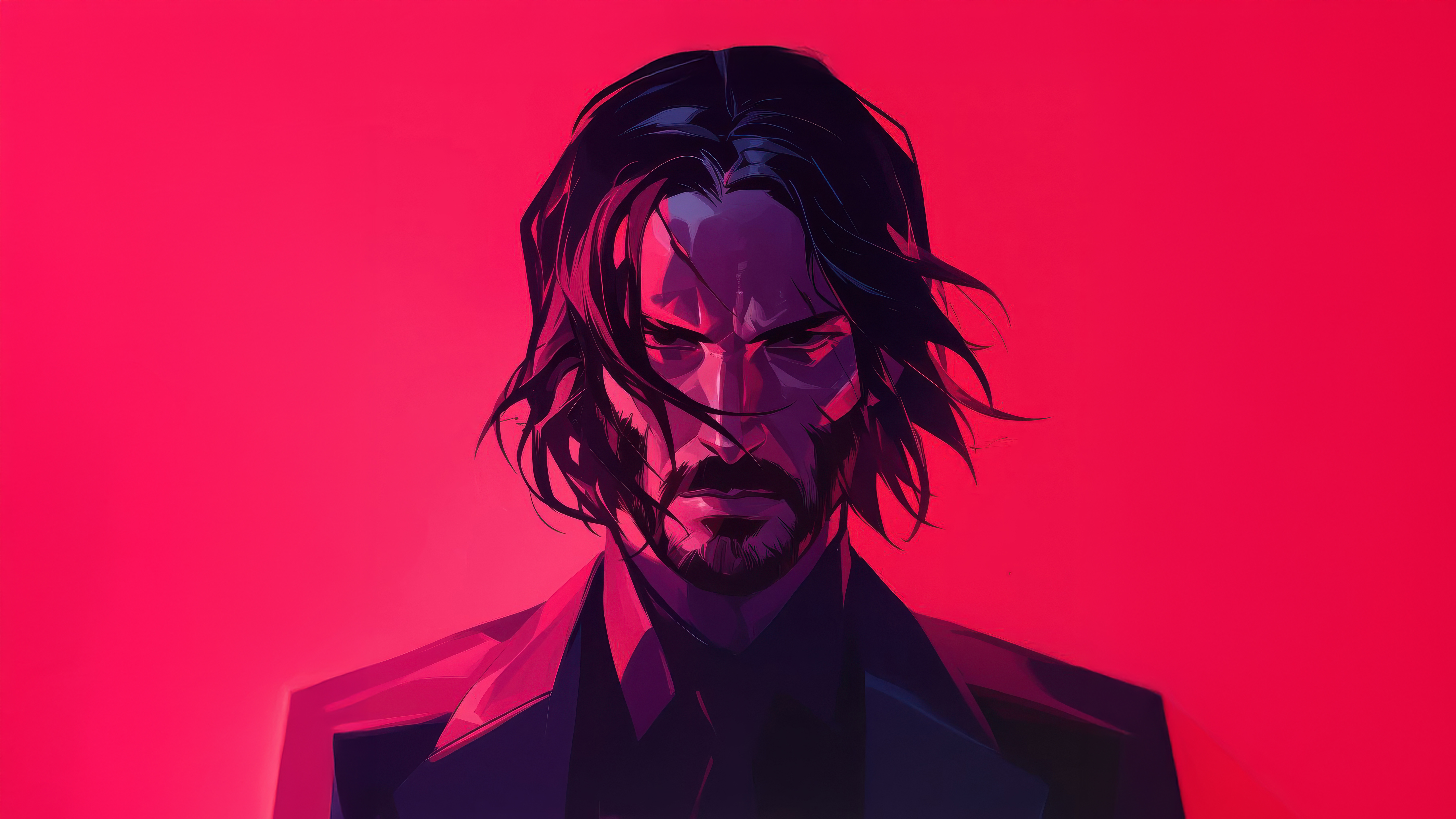 John Wick Minimalist Portrait - 5K wallpapers in 5120x2880 resolution