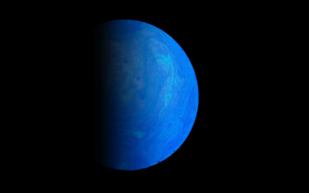 Blue Planet in Orbit — desktop and phone wallpaper, free download