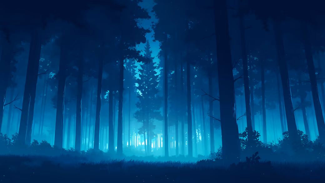 Night Forest Moonlight Scene - Wallpapers for iPhone 18 Pro/18/17 Pro/17/16 Pro in 1206x2622 resolution