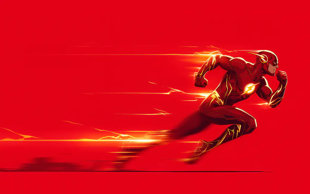 Flash Running with Lightning Sparks — desktop and phone wallpaper, free download