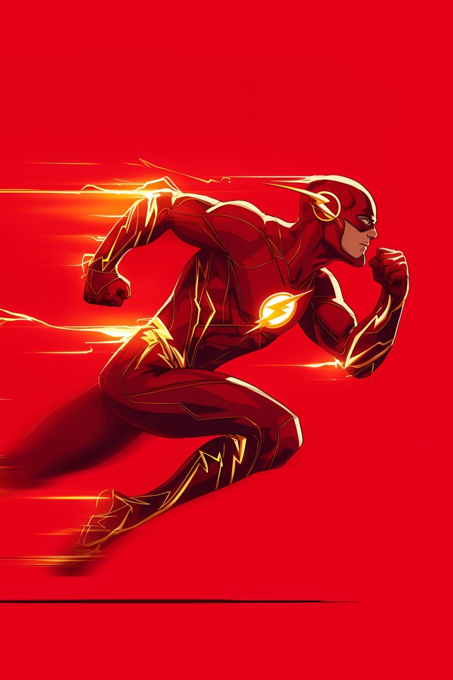 Flash Running with Lightning Sparks - Wallpapers for iPhone 4/4S in 640x960 resolution