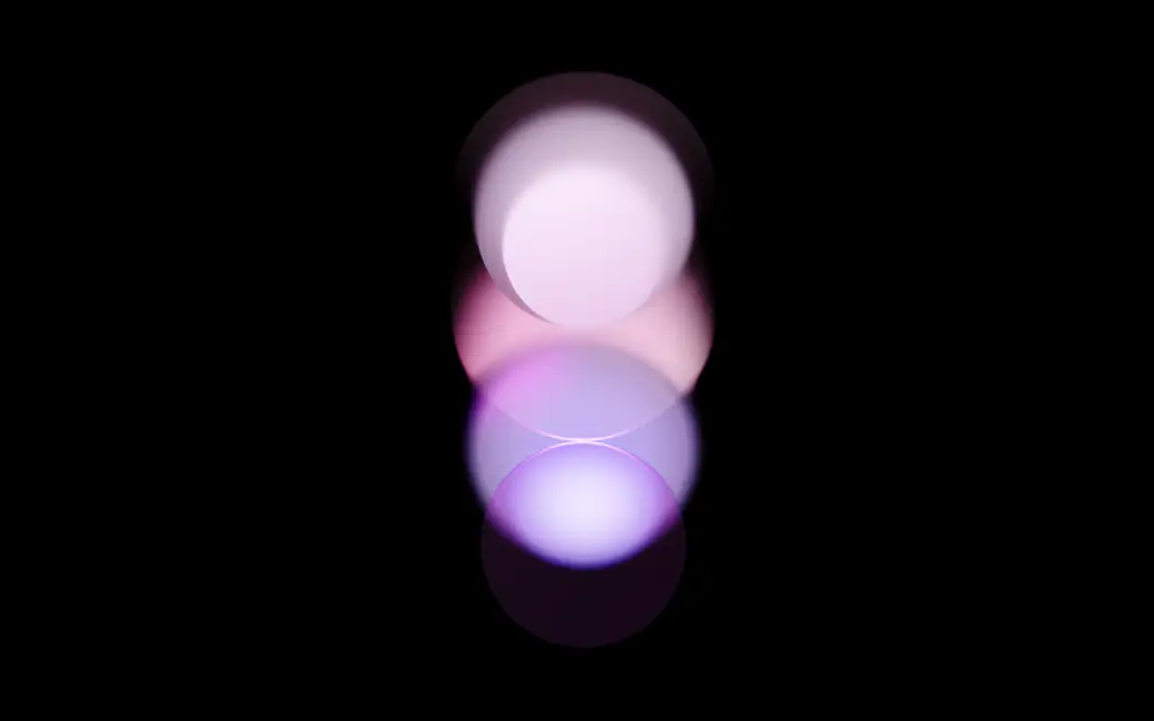 Minimalist Neon Circles Glow — desktop and phone wallpaper, free download