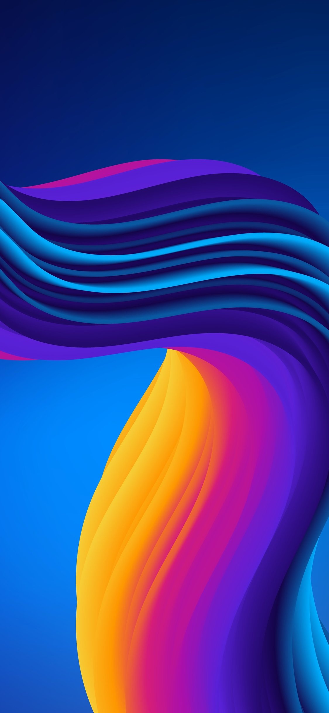 Abstract background with multicolored wave - Wallpapers for iPhone X/XS/11 Pro in 1125x2436 resolution