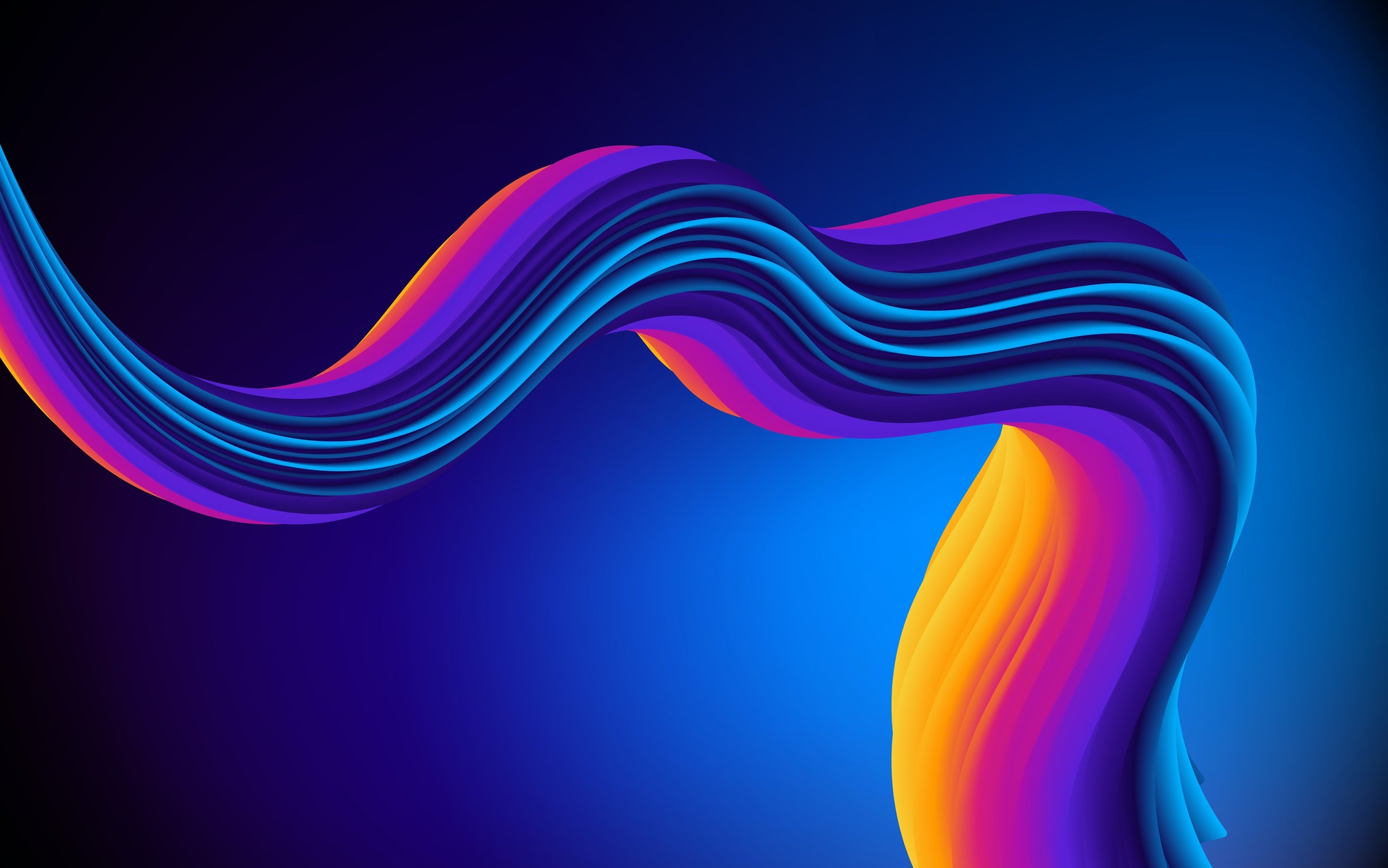 Abstract background with multicolored wave - Wallpapers for MacBook Neo in 2408x1506 resolution