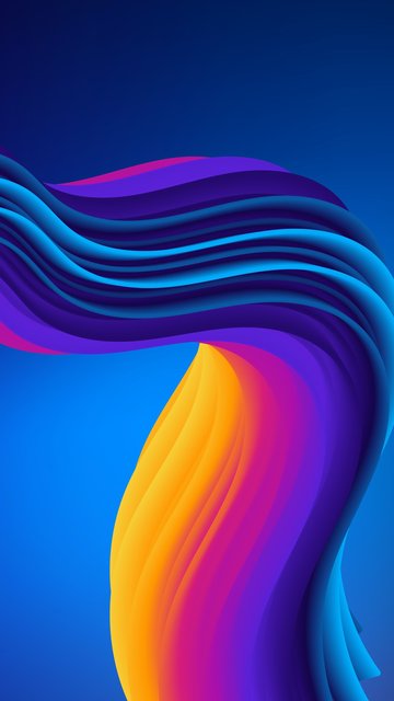Abstract background with multicolored wave - Wallpapers for Nokia, Samsung in 360x640 resolution