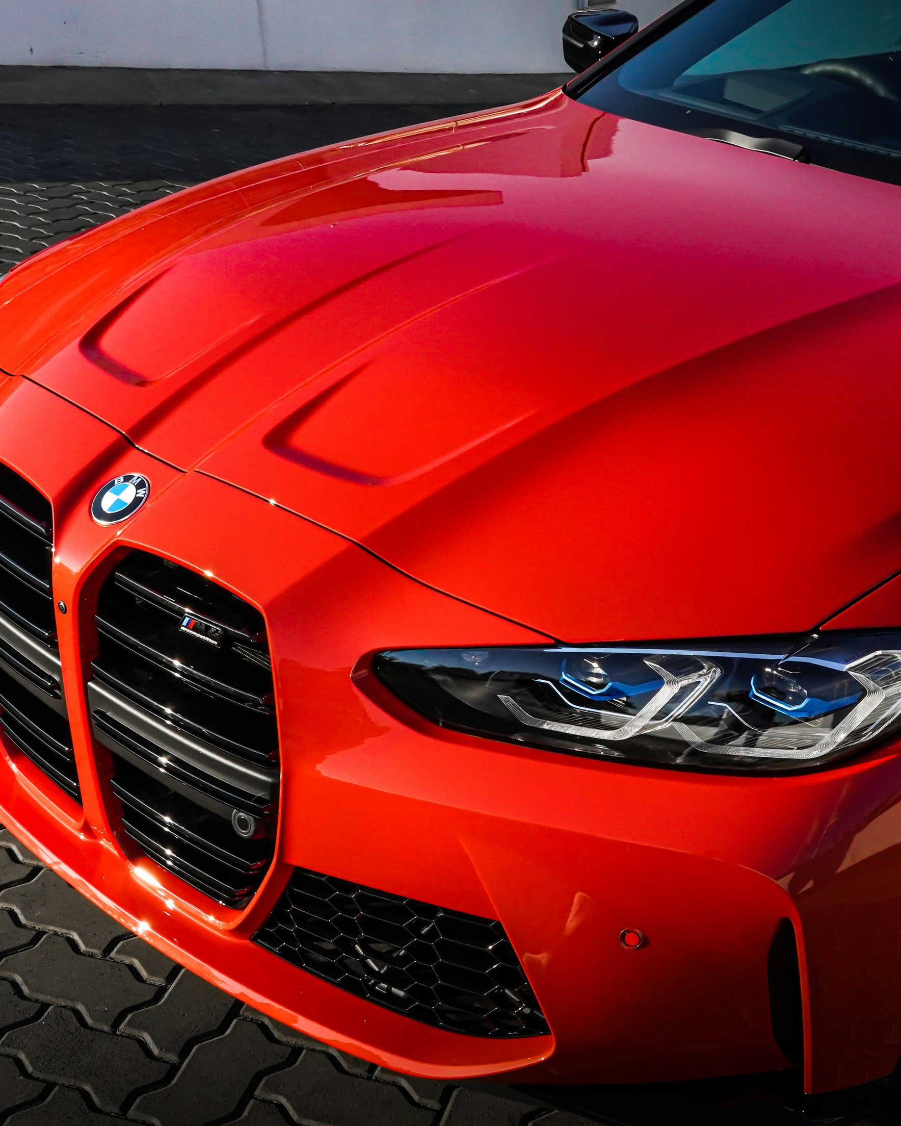 Red BMW M4 Competition Front View - Wallpapers for Samsung Galaxy Z Fold 2/3 in 1768x2208 resolution