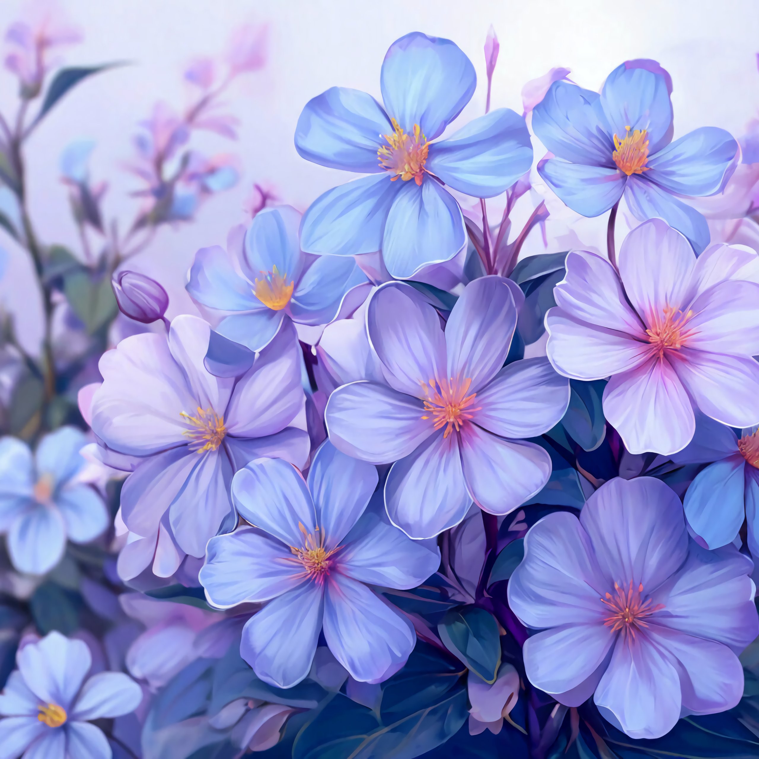 Purple lilac flowers - Wallpapers for Samsung Galaxy Tab S9 FE+/Tab S11, Xiaomi Pad 5, Redmi Pad 2 Pro, POCO Pad in 2560x2560 resolution