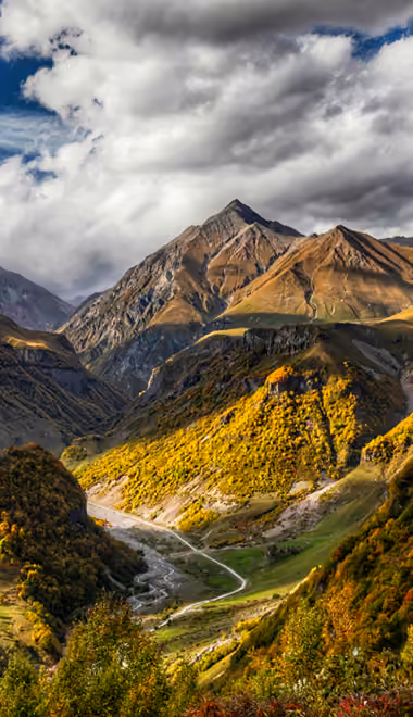 Nature wallpapers: mountains, autumn, valley, sky