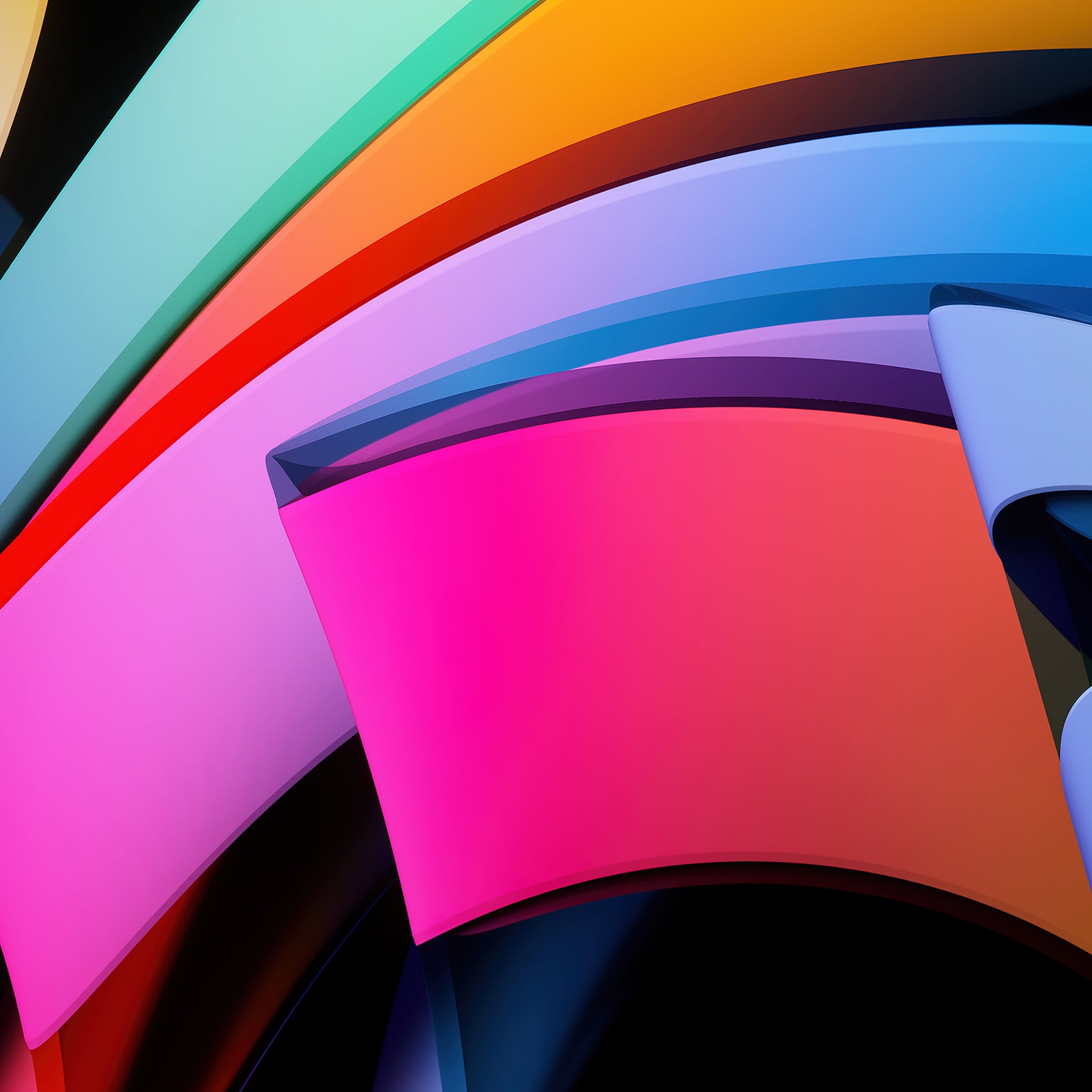 Gradient Layers with Spectrum Waves - Wallpapers for iPad 10.2″ in 2160x2160 resolution