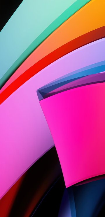 Gradient Layers with Spectrum Waves - Wallpapers for Samsung in 360x740 resolution