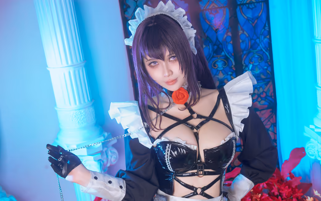 Cosplay of the maid Mihara by Pyoncos — desktop and phone wallpaper, free download