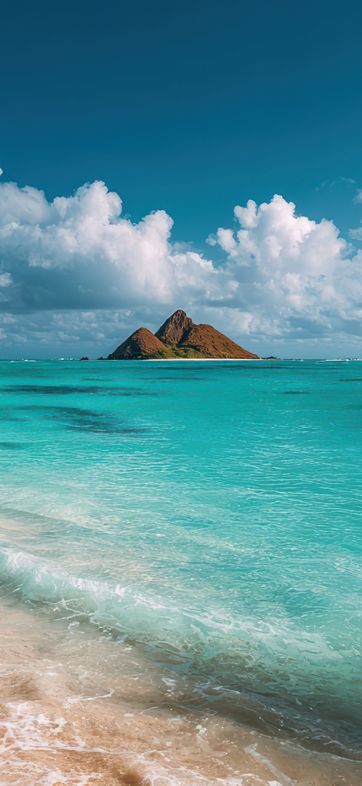 Tropical Island Beach Scene - Wallpapers for iPhone 14 Pro/15 Pro in 1179x2556 resolution