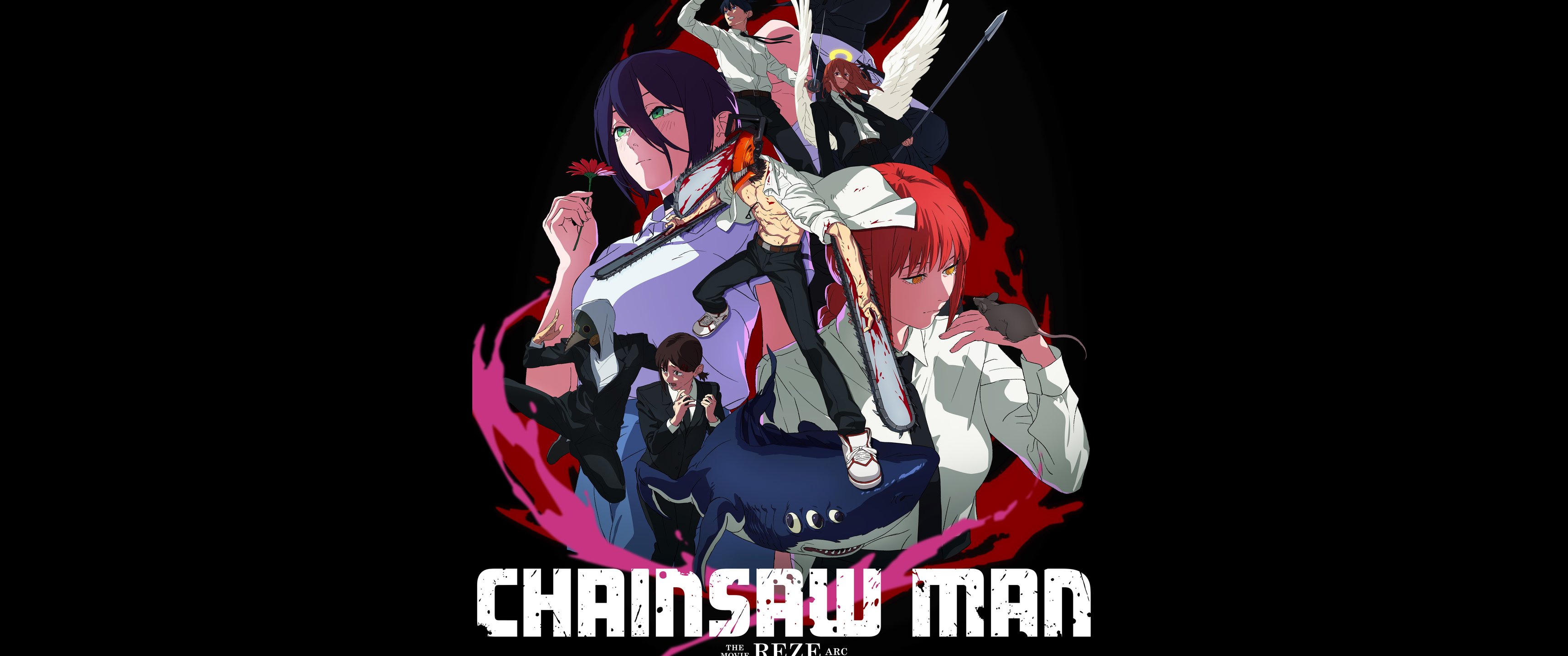 Chainsaw Man Characters Poster - UltraWide 21:9 wallpapers in 3440x1440 resolution