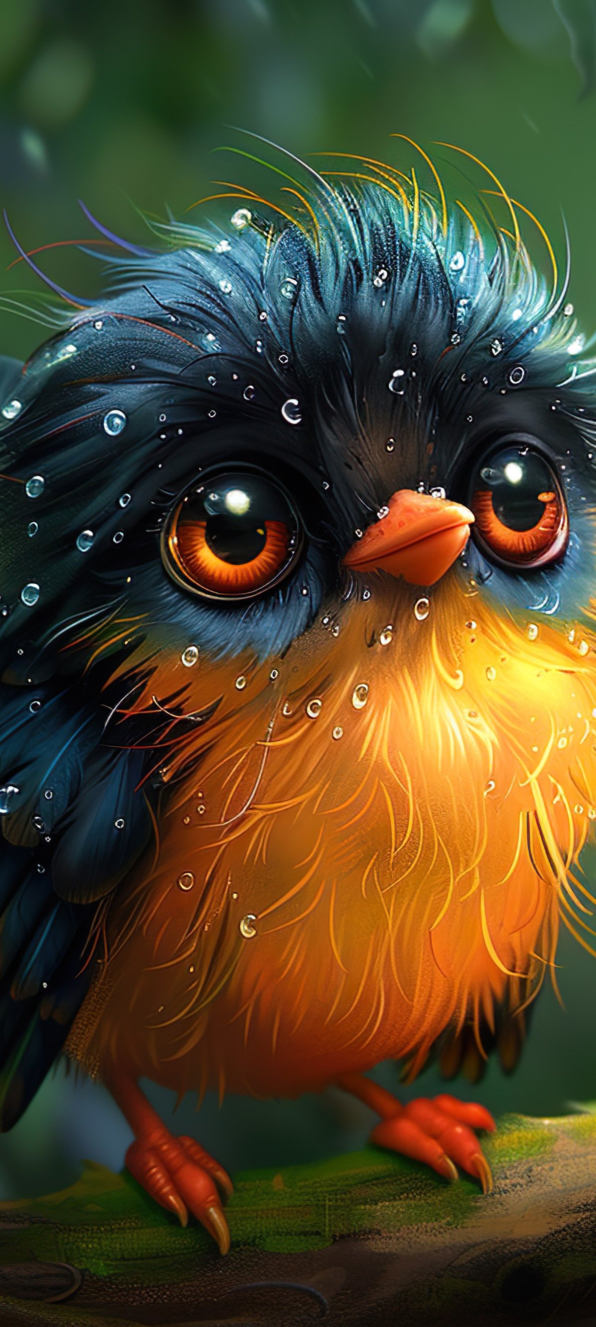 Fantastic bird in the forest - Wallpapers for Xiaomi 15 in 1200x2670 resolution