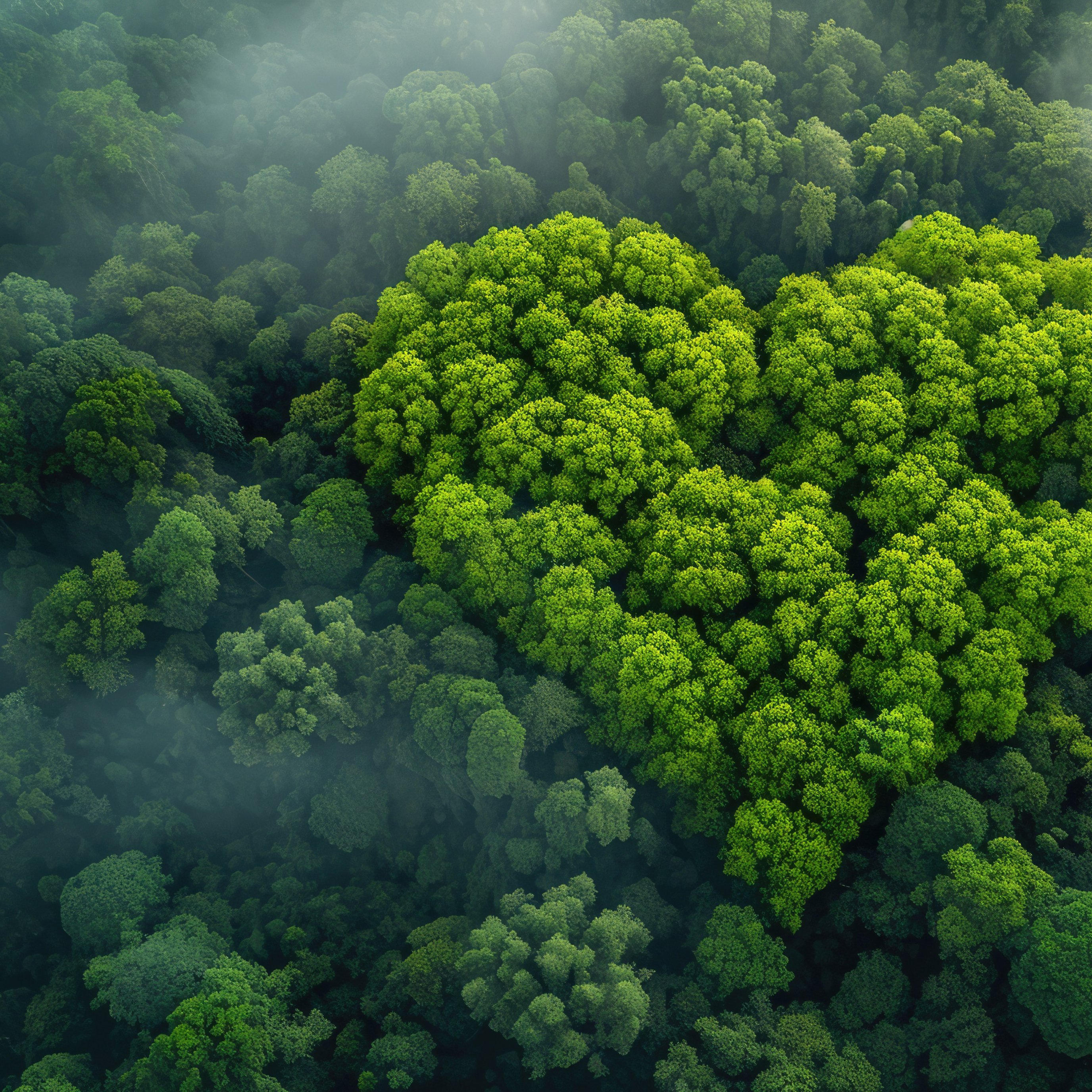 Tropic Forest Heart Landscape - Wallpapers for iPad Pro 13″ in 2752x2752 resolution