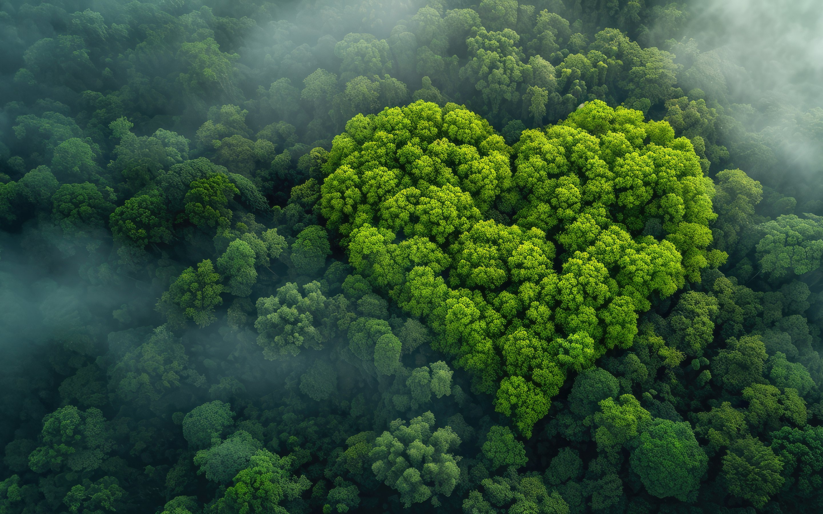 Tropic Forest Heart Landscape - Wallpapers for Apple MacBook 15″ in 2880x1800 resolution