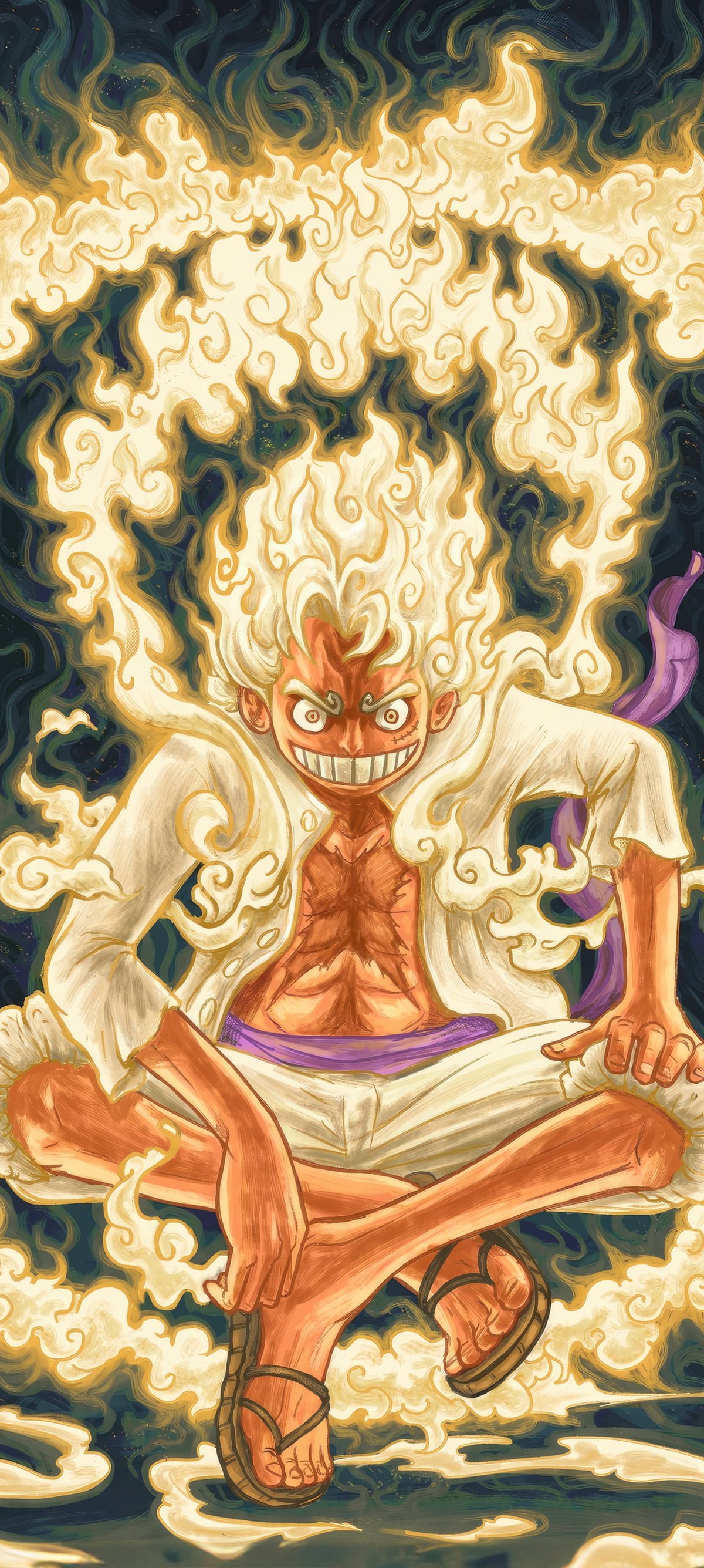 Aggressive Monkey D. Luffy in The Fifth Gear - Wallpapers for Xiaomi 15 in 1200x2670 resolution
