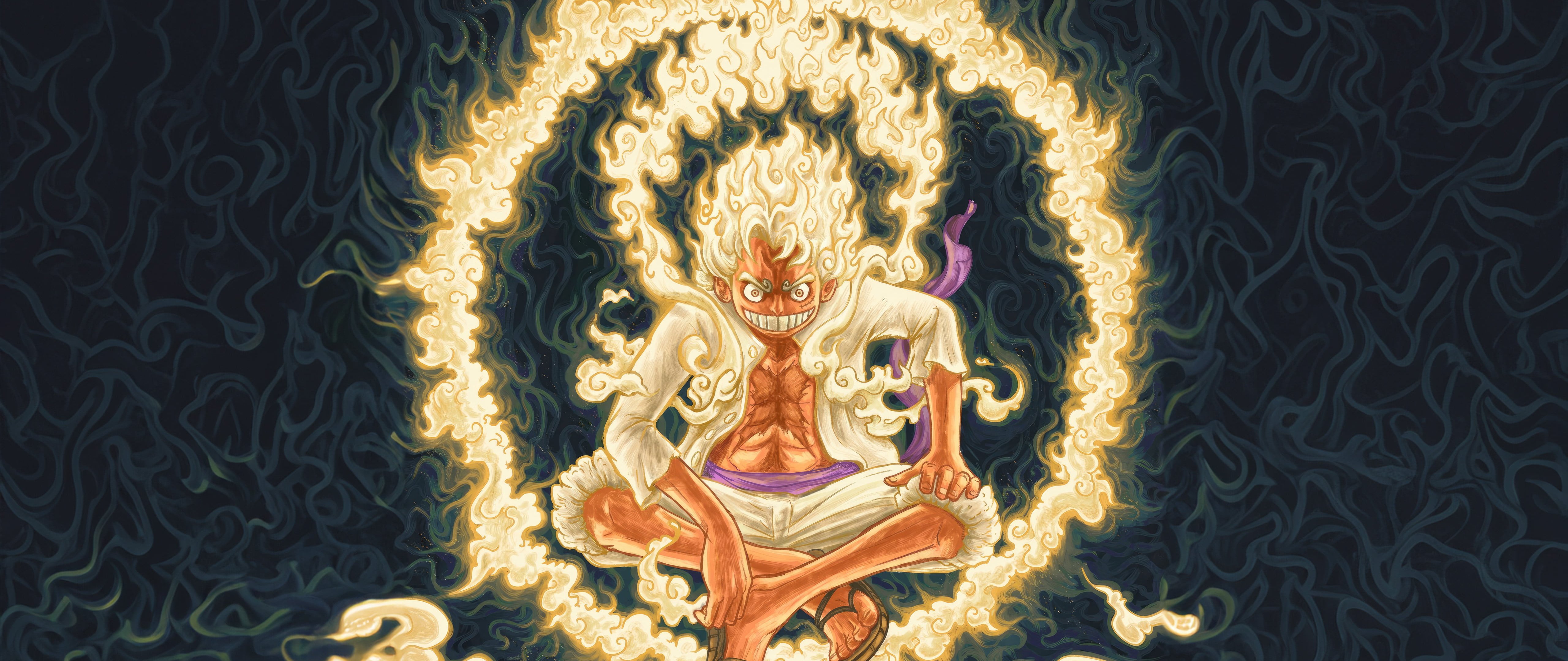 Aggressive Monkey D. Luffy in The Fifth Gear - 5K2K UltraWide 21:9 wallpapers in 5120x2160 resolution