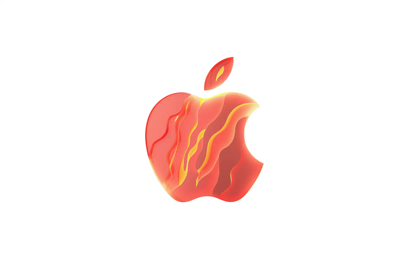 Красный логотип Apple — обои на рабочий стол и телефон