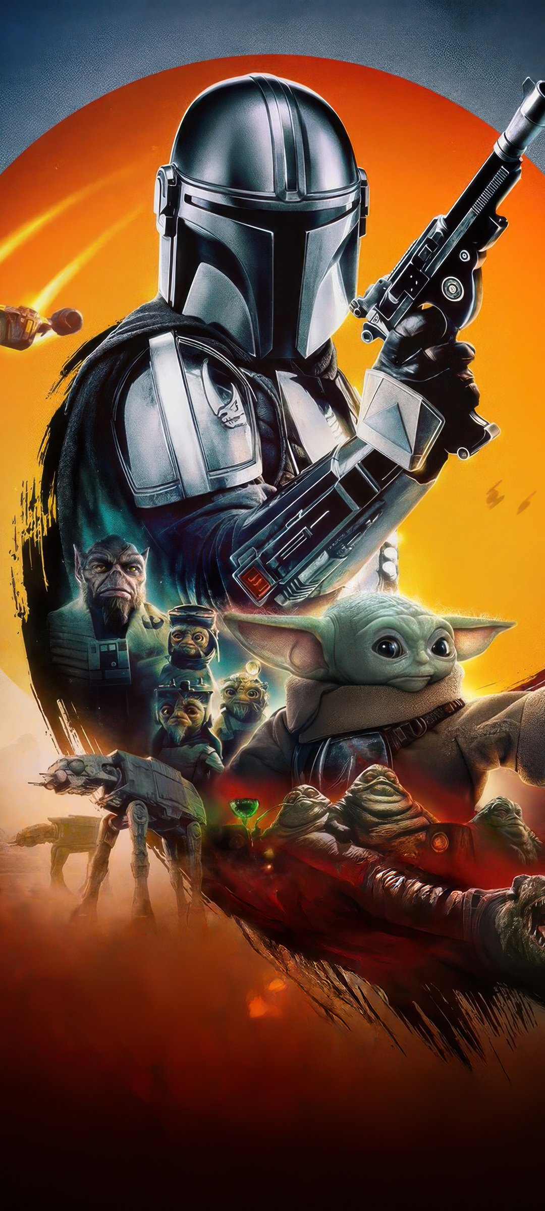 Mandalorian movie Poster - Wallpapers for Samsung Galaxy M55, POCO M4/X4/X5, Xiaomi Redmi 12/13/Note 13/Note 14/Note 14S in 1080x2400 resolution