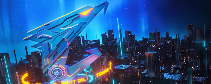 UltraWide 32:9 обои технологии (3840x1080): Gigabyte Aorus, киберпанк, неон, метрополия