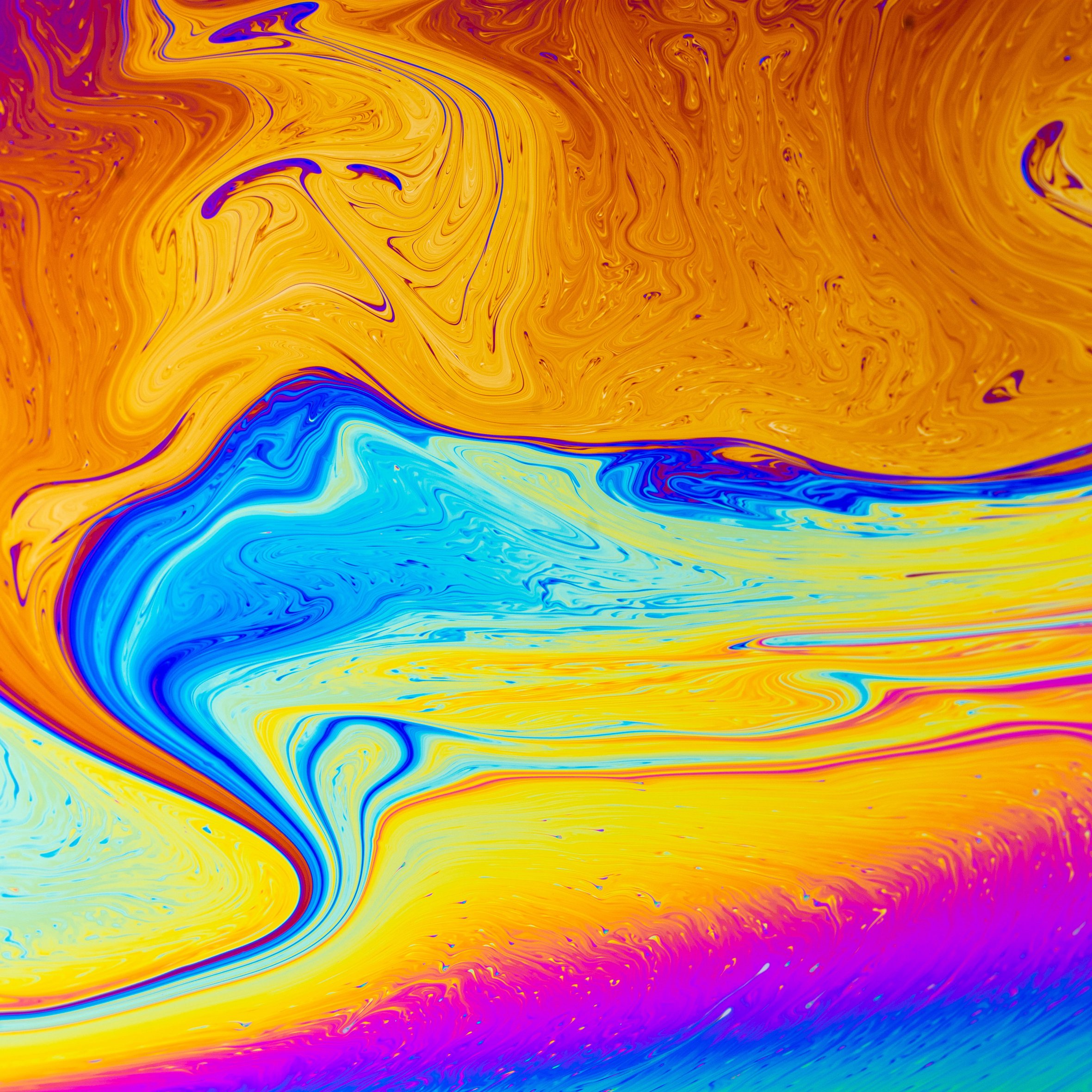 Rainbow Soap Swirl Pattern - Wallpapers for iPad Air 10.9″ in 2360x2360 resolution