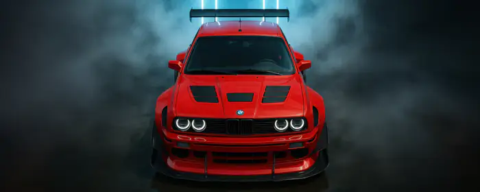 UltraWide 21:9 обои кастомизация (2560x1080): BMW 3, обвес, карбон, спойлер