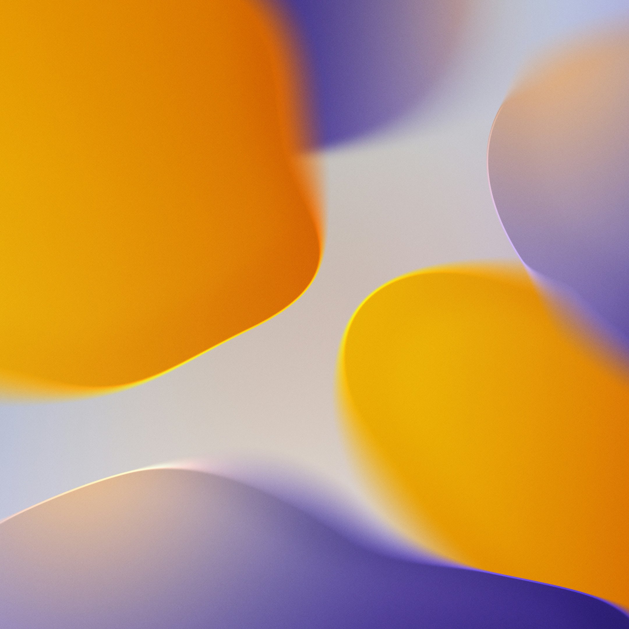 Orange and purple bubbles - Wallpapers for iPad 10.2″ in 2160x2160 resolution