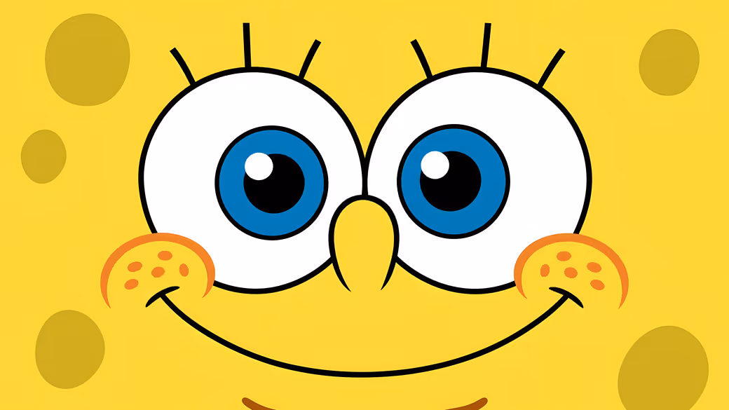 SpongeBobs Joyful Cartoon Face - Wallpapers for Samsung Galaxy Z Fold4/Z Fold5/Z Fold6 in 1812x2176 resolution