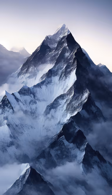 Nature wallpapers: mountains, winter, valley, sky