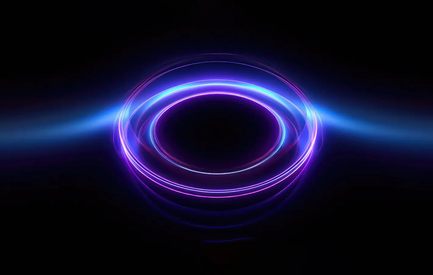 Shining Neon Ring — desktop and phone wallpaper, free download