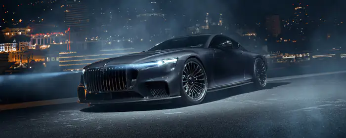 UltraWide 32:9 обои улица (3840x1080): Brabus Bodo Coupe, карбон, гиперкар, концепт