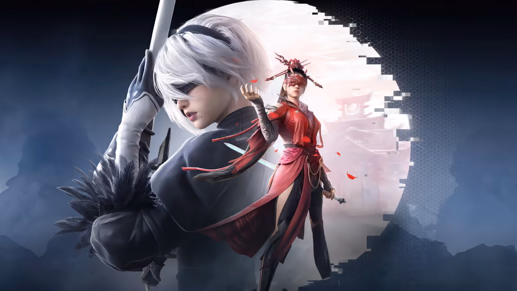 Nier: Automata x Naraka Bladepoint постер — обои на рабочий стол и телефон