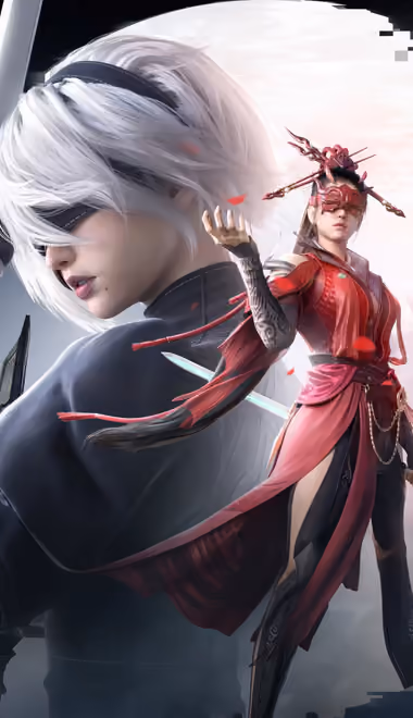 Games wallpapers: Nier: Automata, Naraka Bladepoint, poster, mask