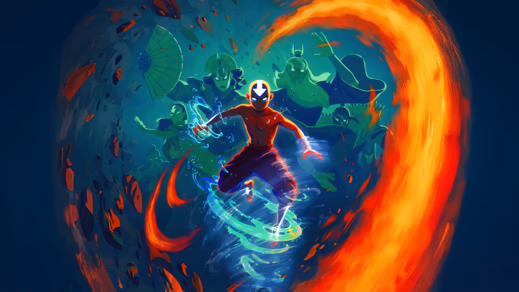 Аанг на обложке Avatar The Last Airbender - WQXGA широкоформатные и для Apple MacBook Air 13 обои в разрешении 2560x1600