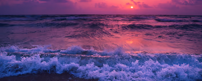 Nature wallpapers: sea, waves, sunset, sky