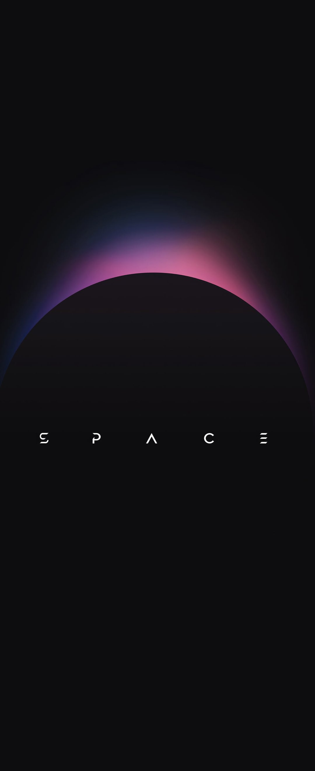 Minimalistic neon eclipse - Wallpapers for Samsung Galaxy Z Flip6, Motorola Razr 2025 in 1080x2640 resolution