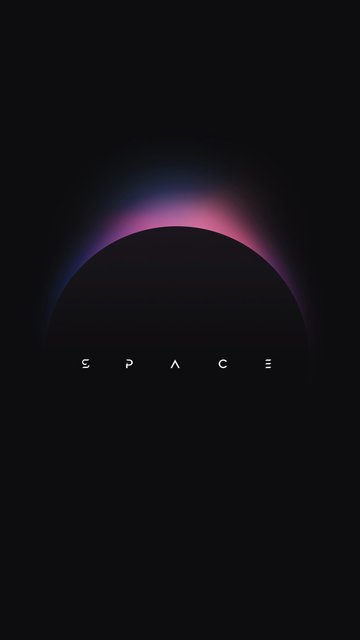 Minimalistic neon eclipse - Wallpapers for Nokia, Samsung in 360x640 resolution