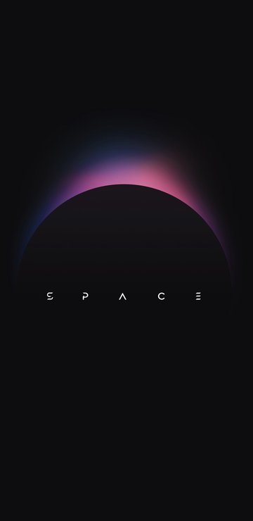Minimalistic neon eclipse - Wallpapers for Samsung in 360x740 resolution