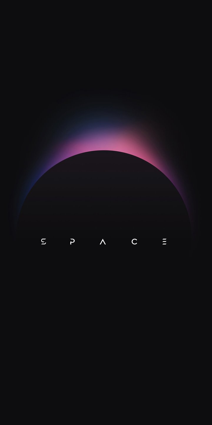 Minimalistic neon eclipse - Wallpapers for Samsung Galaxy A03s, Xiaomi Redmi 7A, POCO C3 in 720x1440 resolution