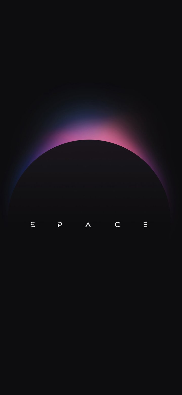 Minimalistic neon eclipse - Wallpapers for Samsung Galaxy A11/A20e/A20/M11, Xiaomi Redmi 9A/9C, POCO C40 in 720x1560 resolution