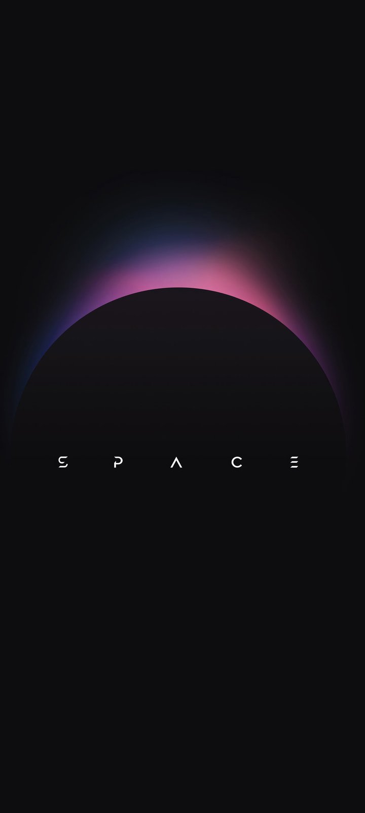 Minimalistic neon eclipse - Wallpapers for Xiaomi Redmi 10C/C40/C51, Samsung Galaxy A12/A02s/A03/M12 in 720x1600 resolution