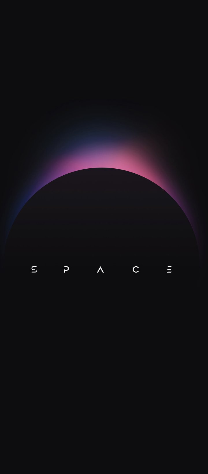 Minimalistic neon eclipse - Wallpapers for Xiaomi Redmi 14C, POCO C71/C75/M7, Infinix Note 8 in 720x1640 resolution