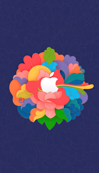 Wallpapers for Samsung/LG (720x1280): Apple Inc, logo, petals, flowers