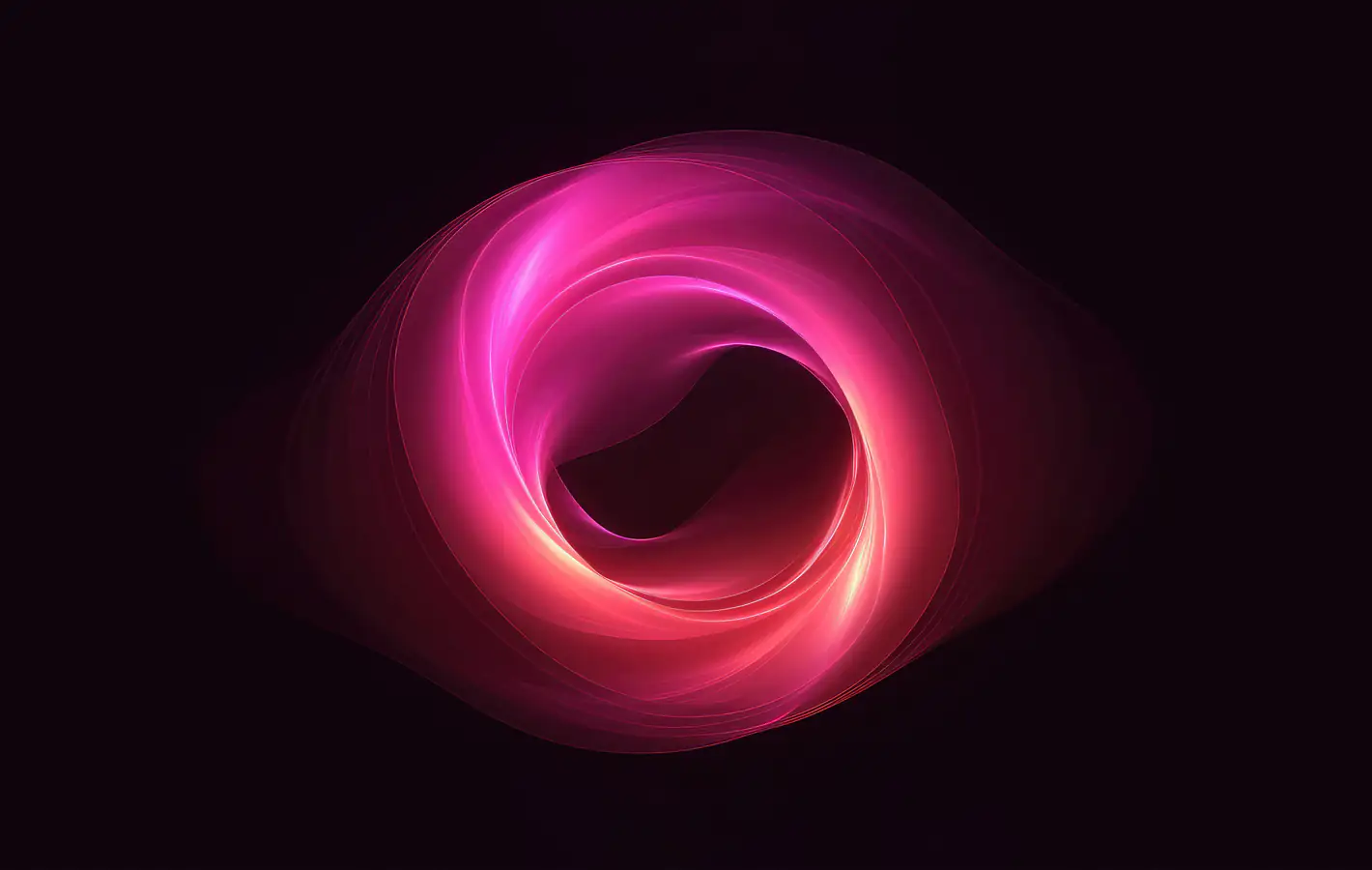 Neon Ring with Light Trails — desktop and phone wallpaper, free download