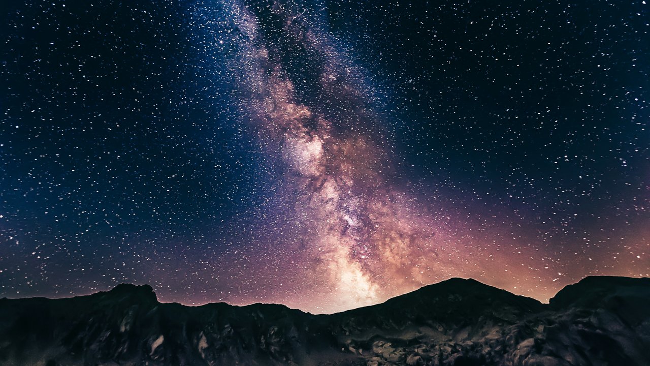 The Milky Way in the sky - HDV 720p wallpapers in 1280x720 resolution